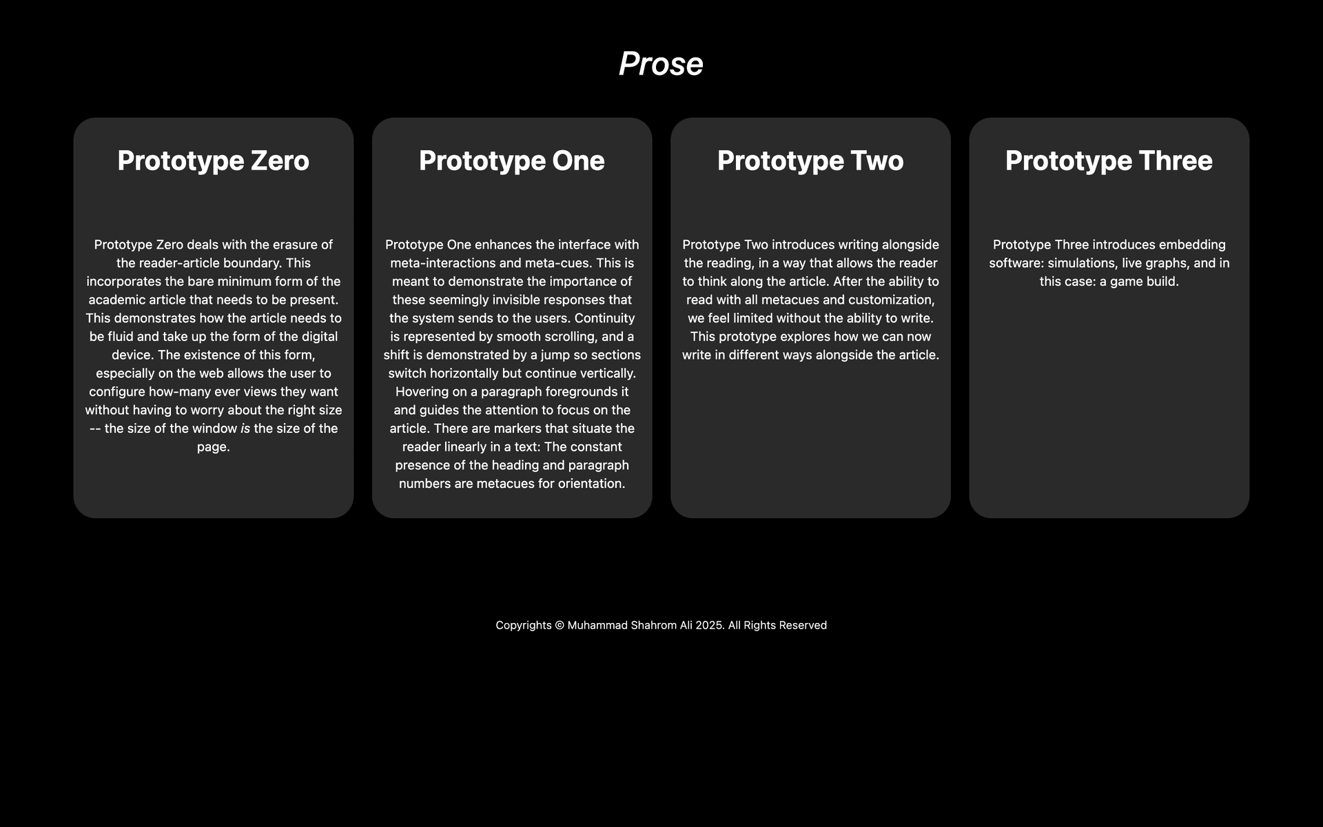Prose screenshot